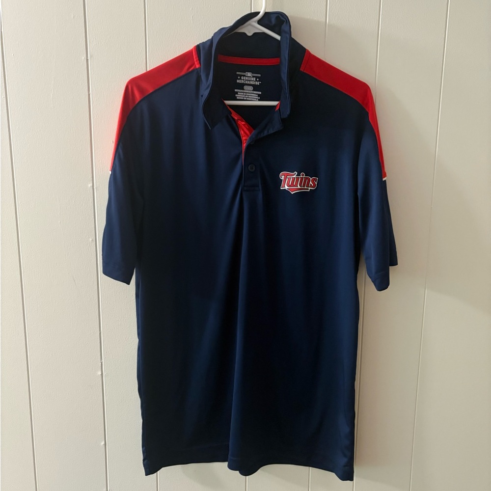 Genuine Merchandise Blue Short Sleeve Tee Minnesota Twins baseball large polo